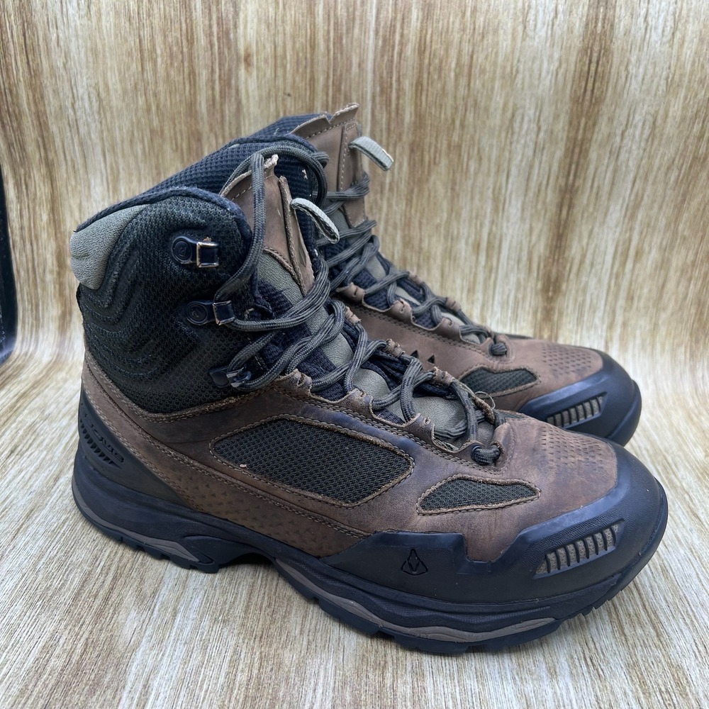 Vasque Breeze AT Mid GTX Hiking Boots Men's Size 10.5W Brown Leather Vibram 7038